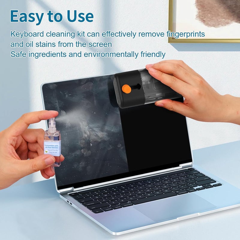 CleaniKu Keyboard Cleaner Laptop Cleaning Kit - Computer Tech Cleaning Brush, Electronic Screen Cleaner Spray and Wipe with Multi-Function Cleaning Tool for MacBook, Tablet, iPhone, Earbuds, Camera, Gaming - Image 5
